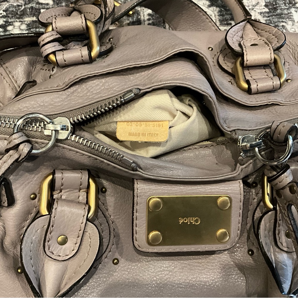 Chloe’ Leather Paddington Handbag w/Crossbody Strap Made in Italy - Picture 4 of 14